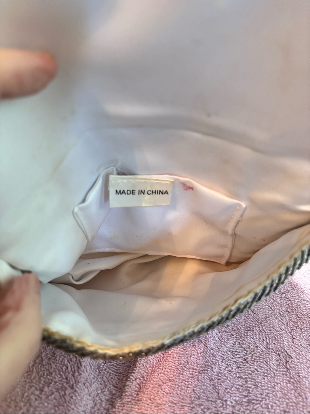 Vintage Art Deco Beaded Sequin Evening Bag Gold Silver Convertible Clutch - Picture 10 of 10